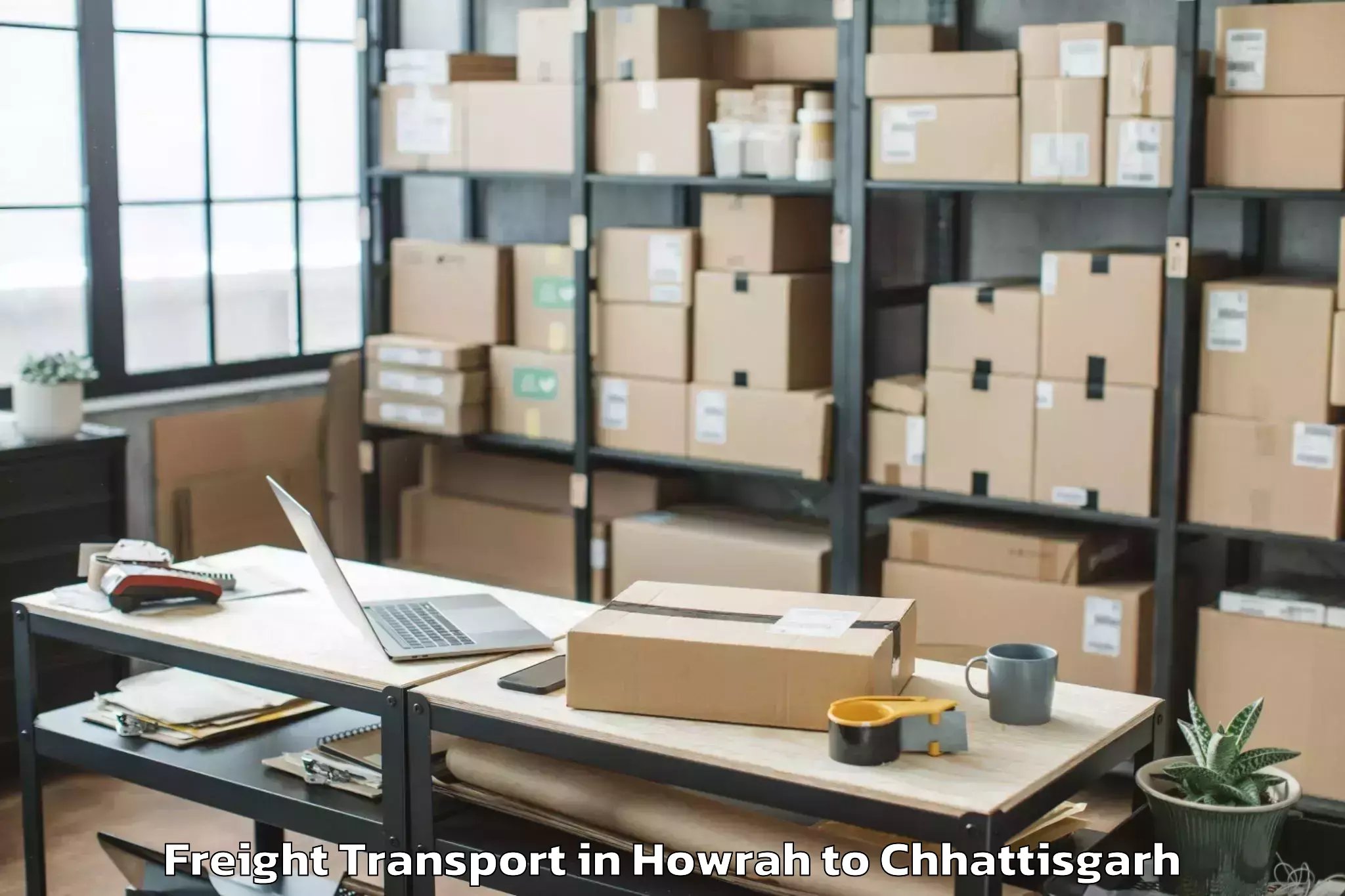 Hassle-Free Howrah to Tamnar Freight Transport